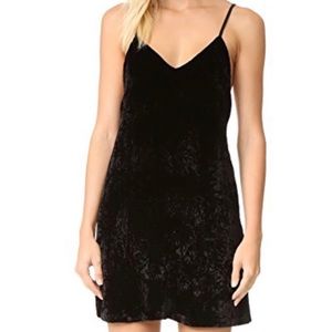Crushed velvet slip dress
